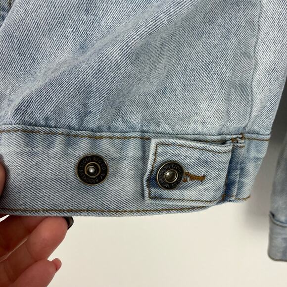 Jean Jacket Womens Brooklyn Cloth Light Distressed Denim Small - Picture 7 of 7